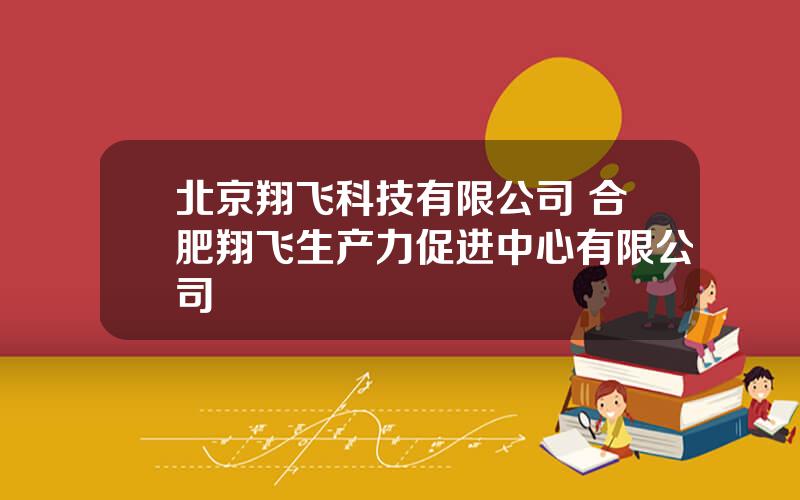 北京翔飞科技有限公司 合肥翔飞生产力促进中心有限公司